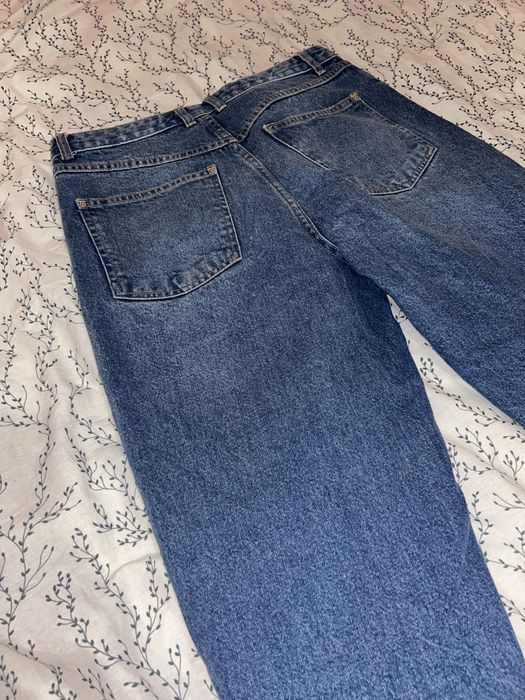 blugi rupti denim albastru