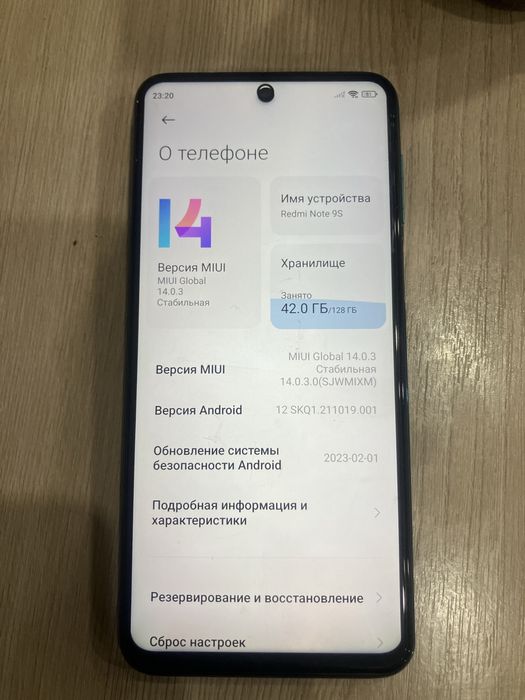 Продаётся xiaomi redmi note 9s