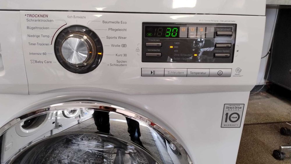 A+++ Комбинирана Пералня със сушилня LG-ЛГ 8/4 кг 1400 об/мин 6 motion