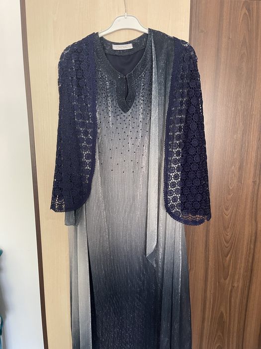 Rochie dama, Ginzaro, lurex, Albastru, 54 EU