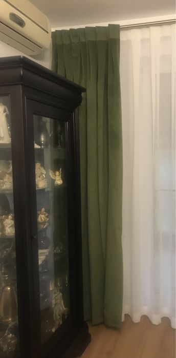 Draperii catifea verde, noi, executate la Sophia Home