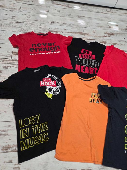 Тениски 6 бр с къс ръкав 146-152см