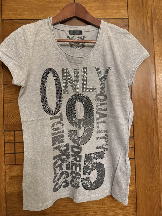 Tricou gri din bumbac Only ,M