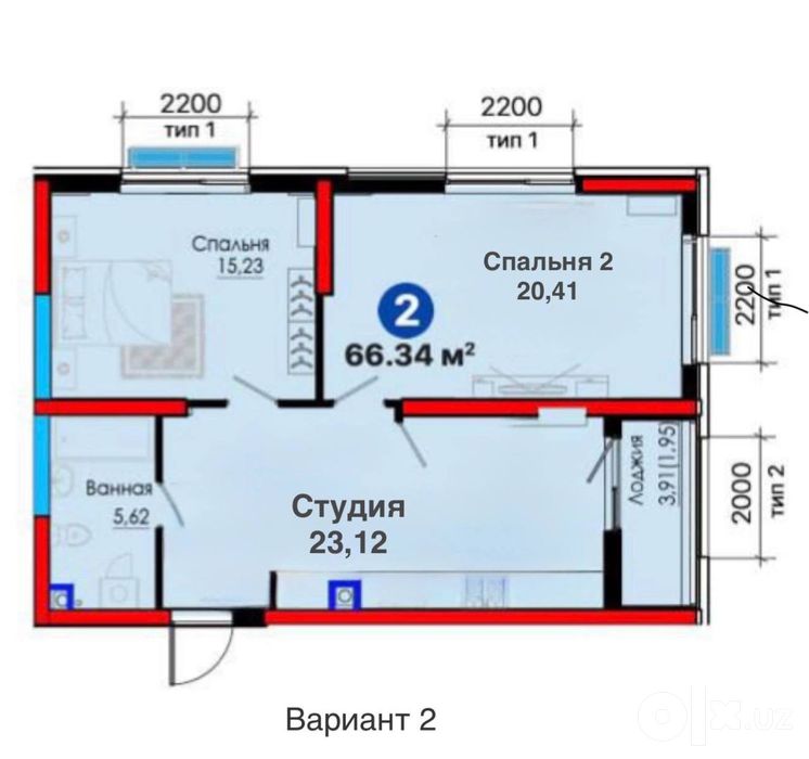 ЖК NRG Jomiy 2/2/12 Коробка 66 кв.м ор: Жомий бозор Олмазор Сити