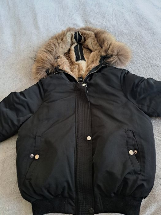 Дамско зимно яке  с естествен пух