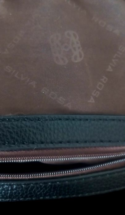 Rucsac negru nou din piele naturala-Silviarosa( 30× 33× 13 cm)