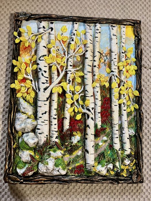 3D Горска брезова картина