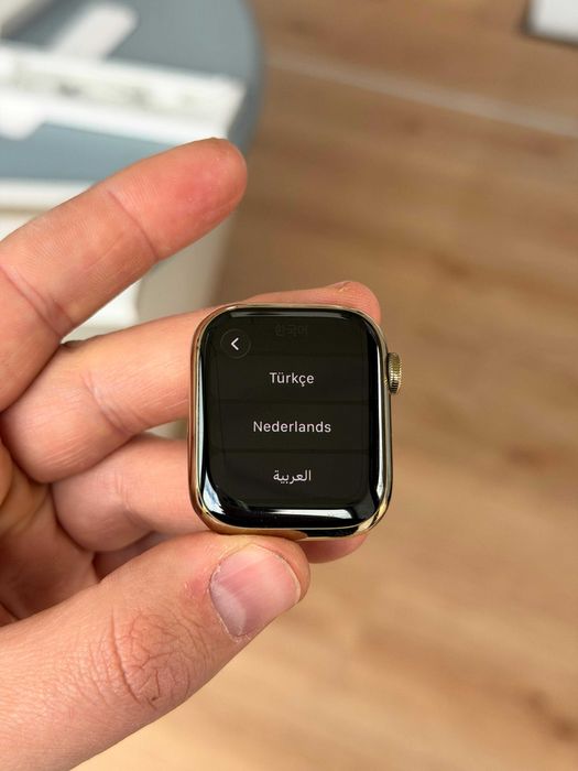 Apple watch 8 stainless steel - gold - 41 mm - pachet complet -
