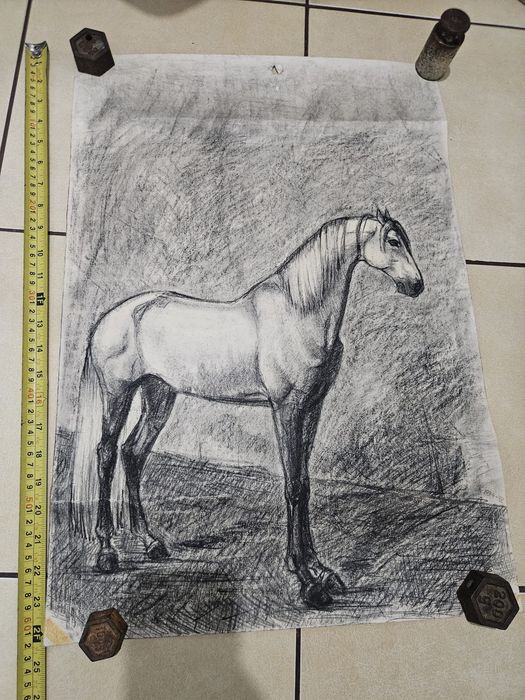 Creion realizat de pictor anii 90