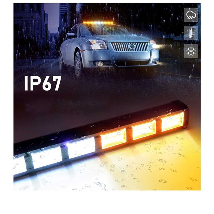 2 Броя 44 см Аварийни лампи маяк сигнални лампи за предно стъкло