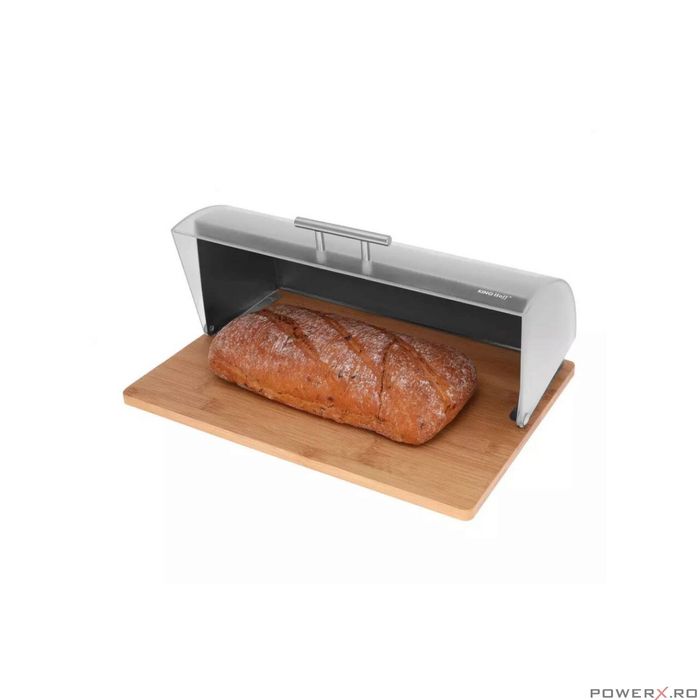 Cutie pentru paine, din acril-bambus, cu maner din fier, KingHoff