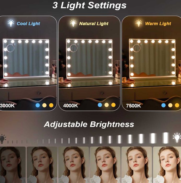 LED Огледало за гримиране