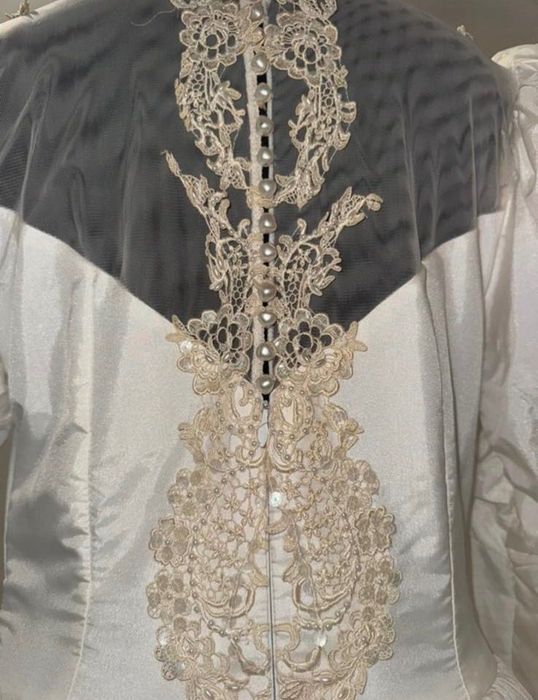 Rochie de Mireasă Vintage Autentică, Anii '80, "Creation" (Made in Belgium)