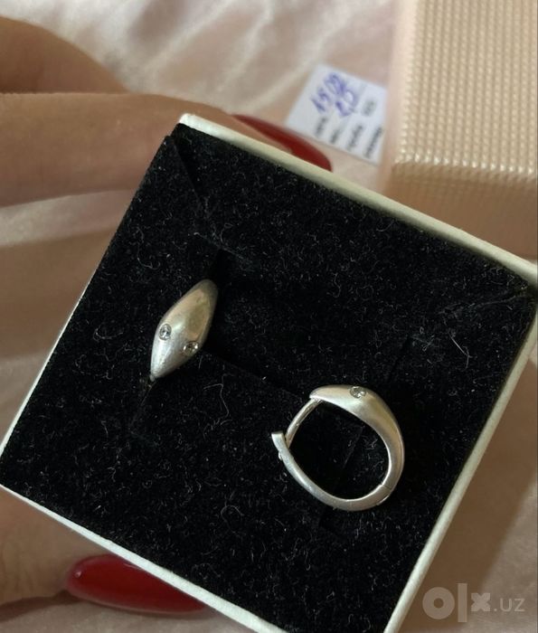 Серебряные сережки, змейки
