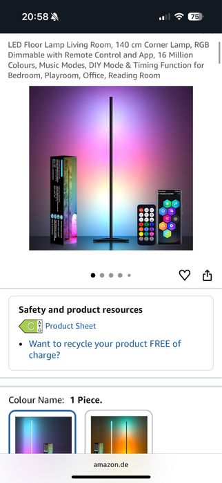 Стояща лед лампа led lamp smart home