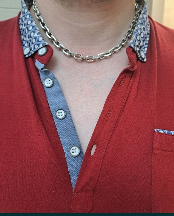 Мужской серебряный цепочка