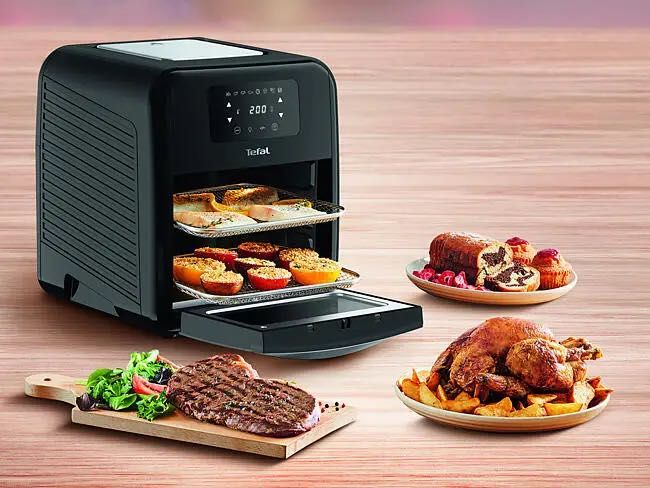 Friteuza cu aer cald Tefal 9 in 1 Easy Fry FW501815, 2000 W, Capacitate 1.7 kg, 8 Programe (Negru)