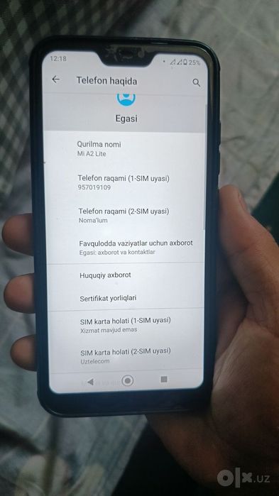 Mi a2 lite hamma joyi radnoy xotirasi 32