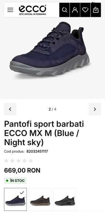 Ghete ECCO MX, pantofi impermeabili outdoor piele Nubuck, nr. 43 EU