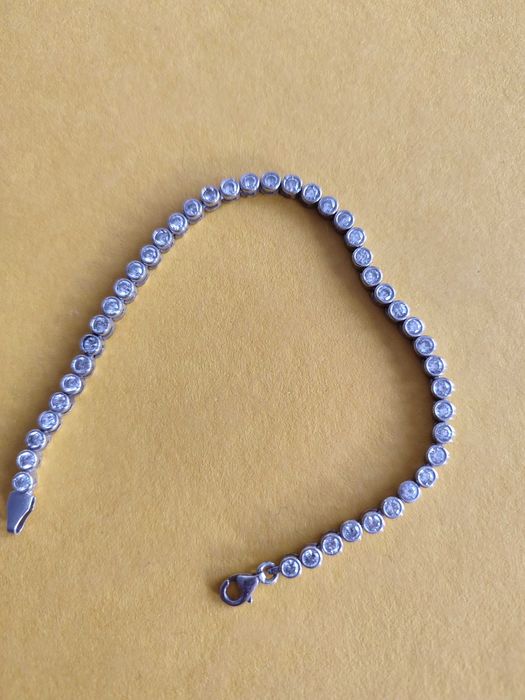 Дамска верижка гривна сребро