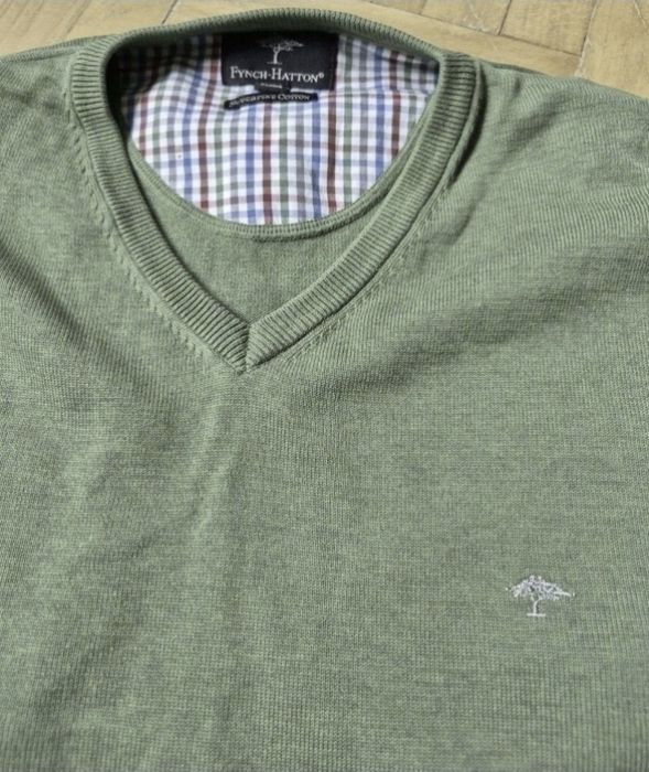 Pulover Fynch-Hatton, Superfine Cotton, Bărbați, Fabricat Germania-XL