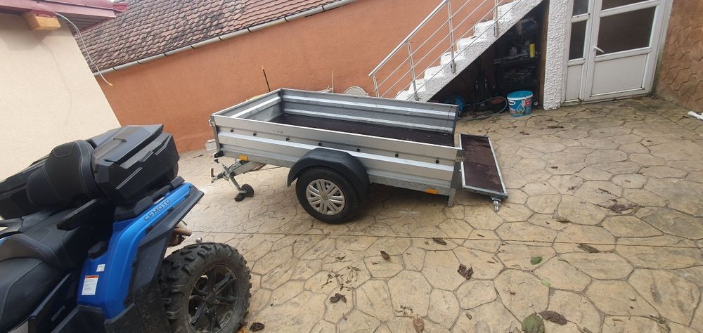 Remorca auto 1300kg sistem franare premium rabatabila