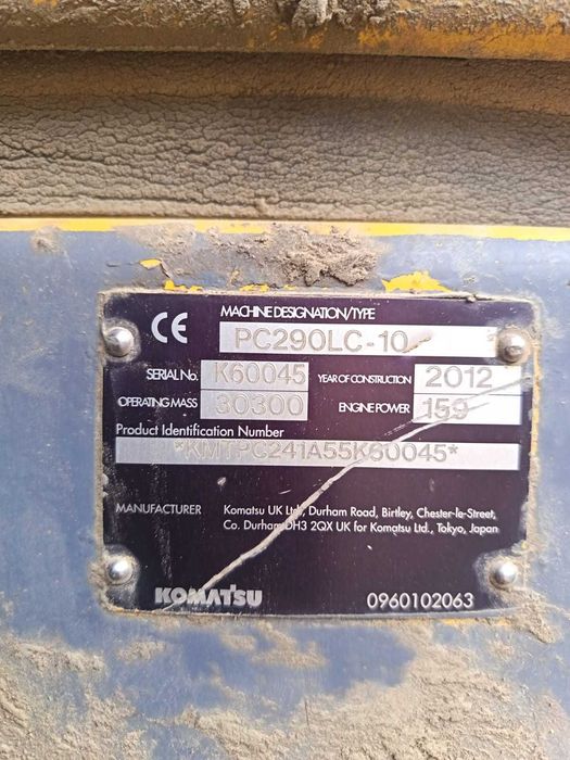 Excavator pe șenile Komatsu PC290LC-10 – 2012