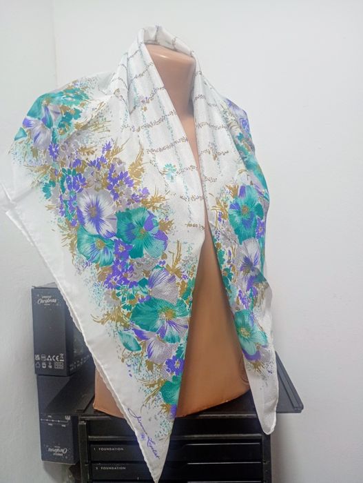 Eșarfă lvintage 80's  luxoasa de epocă Jerom e Leplat 90cm