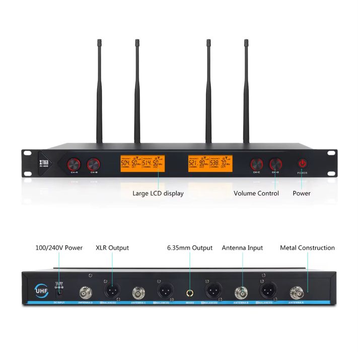 Xtuga A400 динамические безпроводные микрофоны для караоке и вокала