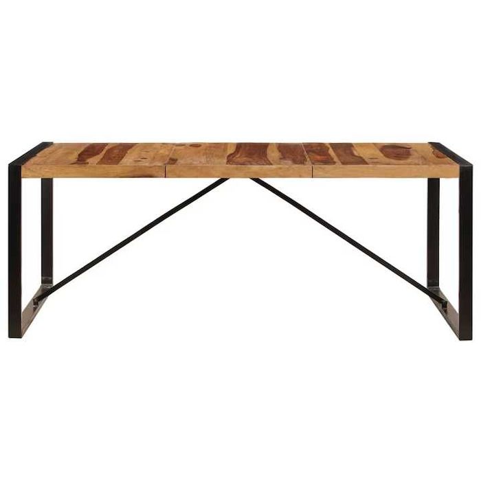 Masa de bucatarie vidaXL 200 x 100 x 75 cm lemn masiv de sheesham Exotique IKEA KIKA JYSK Kitchen Table Exotic Dinner Natural Premium Noua Mobexpert