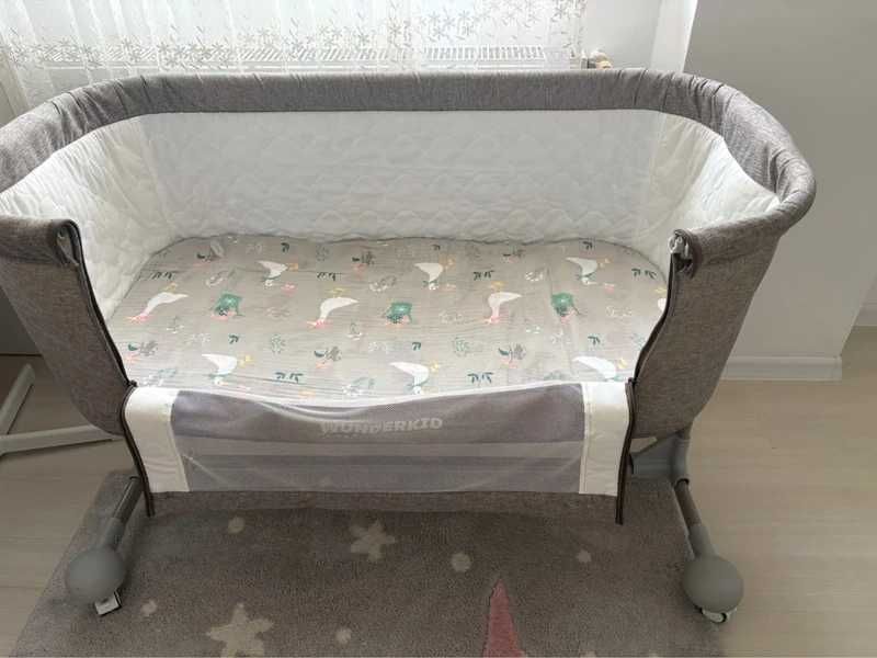 Patut 2 in 1 co-sleeper Wunderkid - Sweet Dreams, Gri
