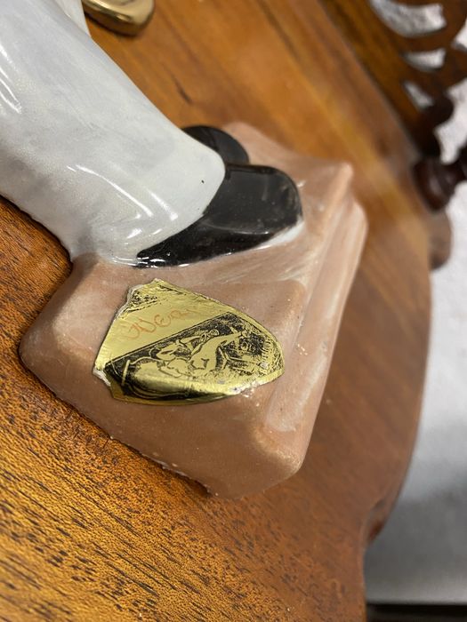 Порцеланова фигура пано за стена  на барабанист Boch Belgium 1950 г.