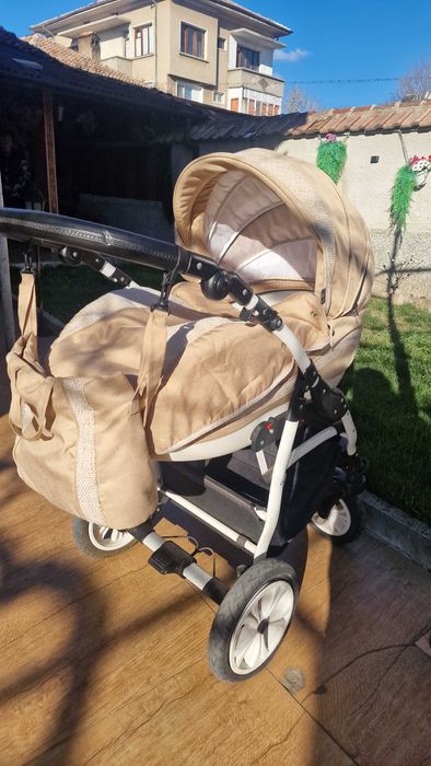 Lorelli Комбинирана количка KARA 2in1 /Въздушни гуми/Beige