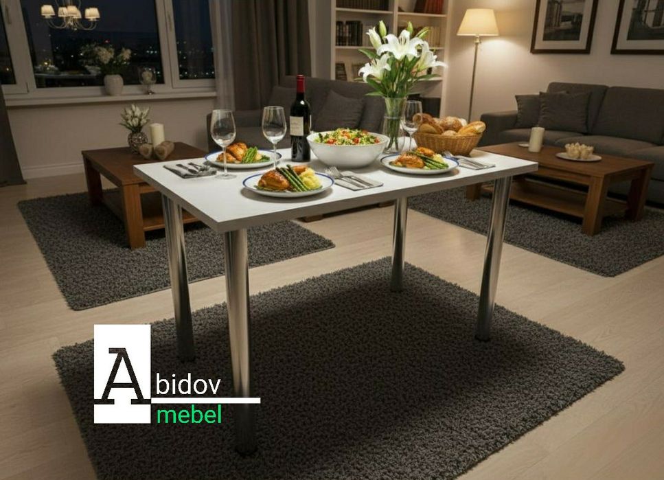 Современный и стильный кухонный и гостиный стол от производителя.