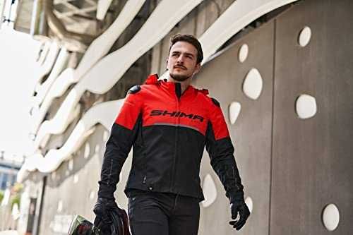 Мъжко двуслойно текстилно мотоциклетно мото яке SHIMA DRIFT  RED