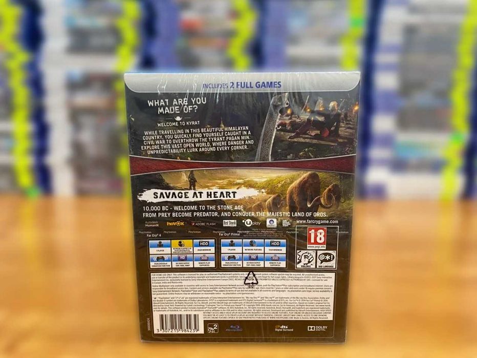 Новый Far Cry 4 + Far Cry Primal Double Pack PS4/PS5 Много Игр