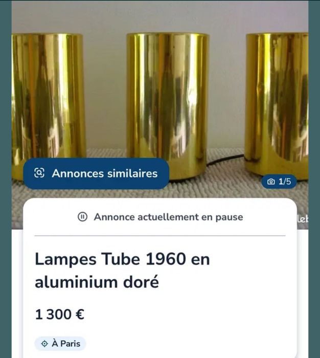 Mid century Paris 7 lampa podea