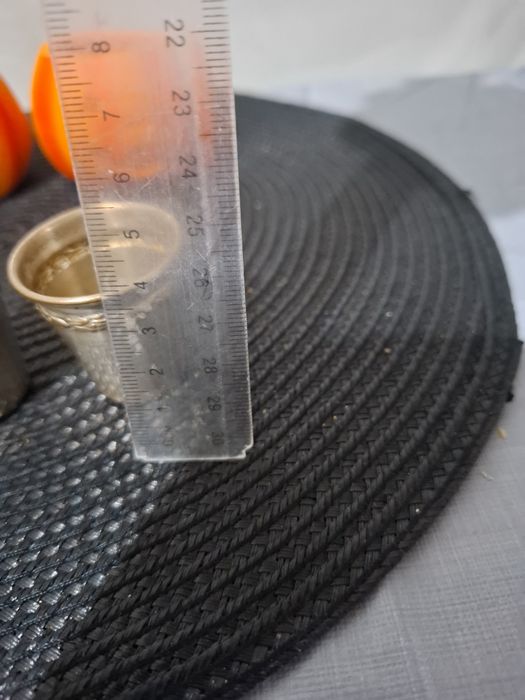 Set 3 pahare argintate filigran Franta inaltime 4 cm si raza de 3.5 cm