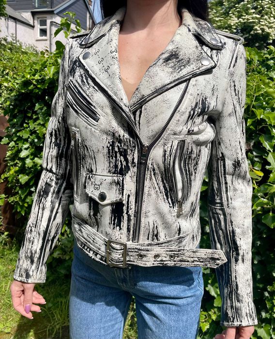 Естествена кожа яке Gucci