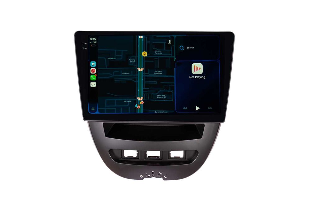 Navigatie Peugeot 107 / Toyota Aygo Android 14 , Carplay Wirelss Android Auto + Camera Marsarier