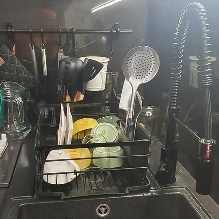 Сушилник за чинии с тавичка за оттичане и поставка за прибори, Ruhhy