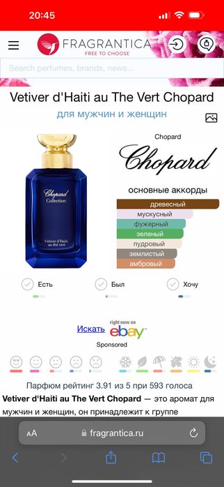 Chopard Vetiver d’haiti