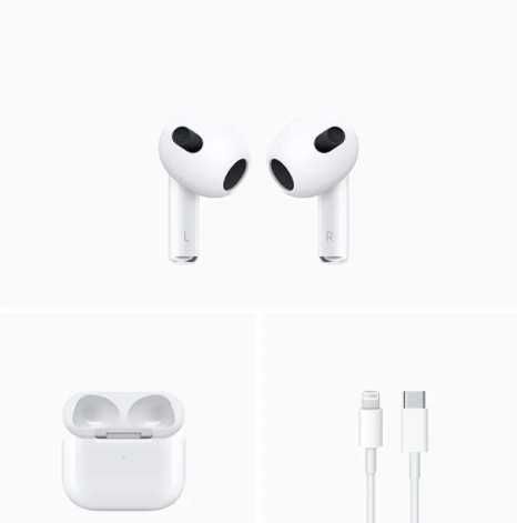 Casti APPLE AirPods 3 In-Ear, Microfon, Carcasa Incarcare Wireless NOU