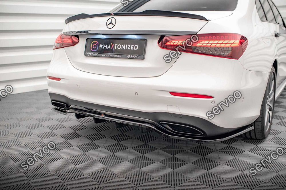 Prelugire splitter bara spate Mercedes E Class W213 Facelift pachet AMG Line 2021- v10 - Maxton Design