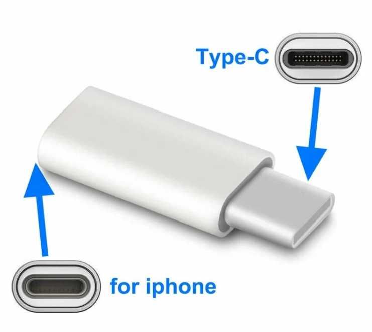 Переходник Адаптер Type c Lightning ноутбук планшет телефон