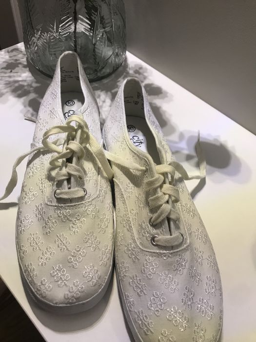 Кеды белые летние новые р.40