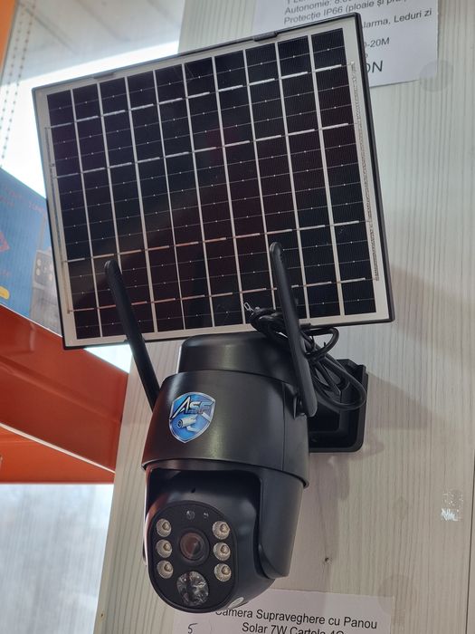 Camera Supraveghere cu Panou Solar 7W Cartela 4G