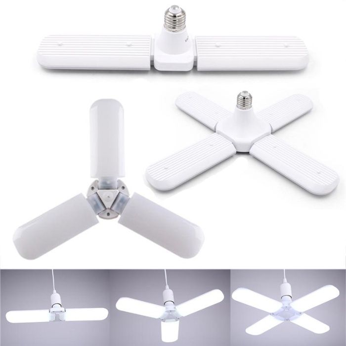 Ярка сгъваема LED лампа тип перка с цокъл E27 30/45/50W