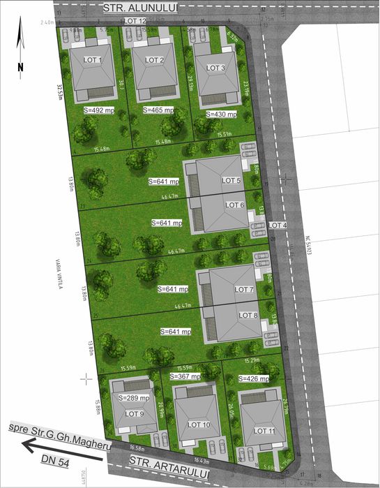 Teren intravilan Caracal Str. Artarului - loturi case