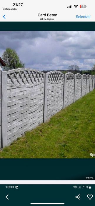 Garduri din beton, gard București Ilfov Giurgiu Argeș Dâmbovița